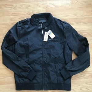 Members only black bomber jacket mens size medium